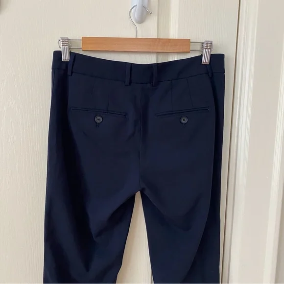 $265 NWOT Vince Navy Blue Wool Slim Straight-leg Cropped Trousers Dress Pants 4 - Picture 8 of 11